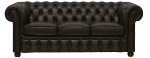 De Sandhurst Premium 3-zits Chesterfield bank van Delta Chesterfield -olive-green
