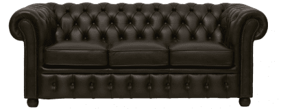 De Sandhurst Premium 3-zits Chesterfield bank van Delta Chesterfield -olive-green