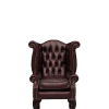Delta Chesterfield higback scrollwing chair
