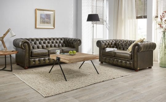 Sandhurst traditionele premium chesterfield als 3zits 2zits set