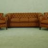 Burnley en 2 Wessex fauteuild in effen kleur Lena autumn leaf