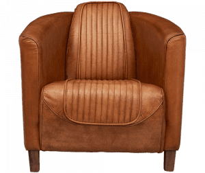 Delta-chesterfield-eigentijds-stoel-Rolf-cognac-vooraanzicht