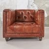 Delta-chesterfield-eigentijds-stoel-Boston-vintage-cognac-vooraanzicht