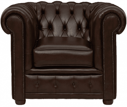 Delta-chesterfield-traditioneel-1zits-stoel-York-antique-brown-vooraanzicht