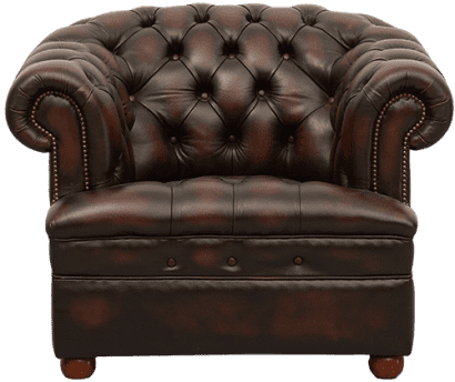 Delta-chesterfield-traditioneel-stoel-Majestic-Buttoned-seat-antique-ant-brown-vooraanzicht