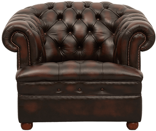 Delta-chesterfield-traditioneel-stoel-Majestic-Buttoned-seat-antique-ant-brown-vooraanzicht