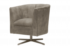 Delta-chesterfield-eigentijds-tub-chair-swivel-plain-back-trible-light-grey-zijaanzicht