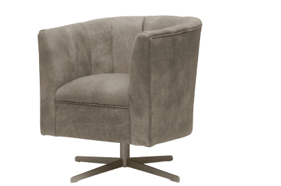 Delta-chesterfield-eigentijds-tub-chair-swivel-plain-back-trible-light-grey-zijaanzicht