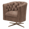Delta-chesterfield-eigentijds-tub-chair-swivel-puttoned-back-trible-light-brown-zijaanzicht