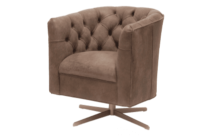 Delta-chesterfield-eigentijds-tub-chair-swivel-puttoned-back-trible-light-brown-zijaanzicht