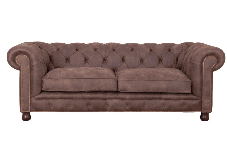 delta-chesterfield-eigentijds-3zits-bank-Jill-faedea-vintage-cognac-vooraanzicht