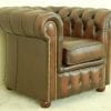 Eton chesterfield fauteuil in het bruin