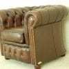 Eton chesterfield fauteuil in het bruin