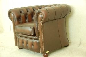 Eton chesterfield fauteuil in het bruin