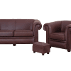 Nieuwe chesterfield Bolton 2,5-1-stool set in vintage leer