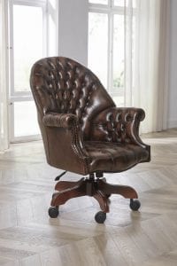 Engelse chesterfield director burostoel