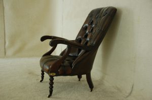 klassieke Engelse library stand chair gebruikt