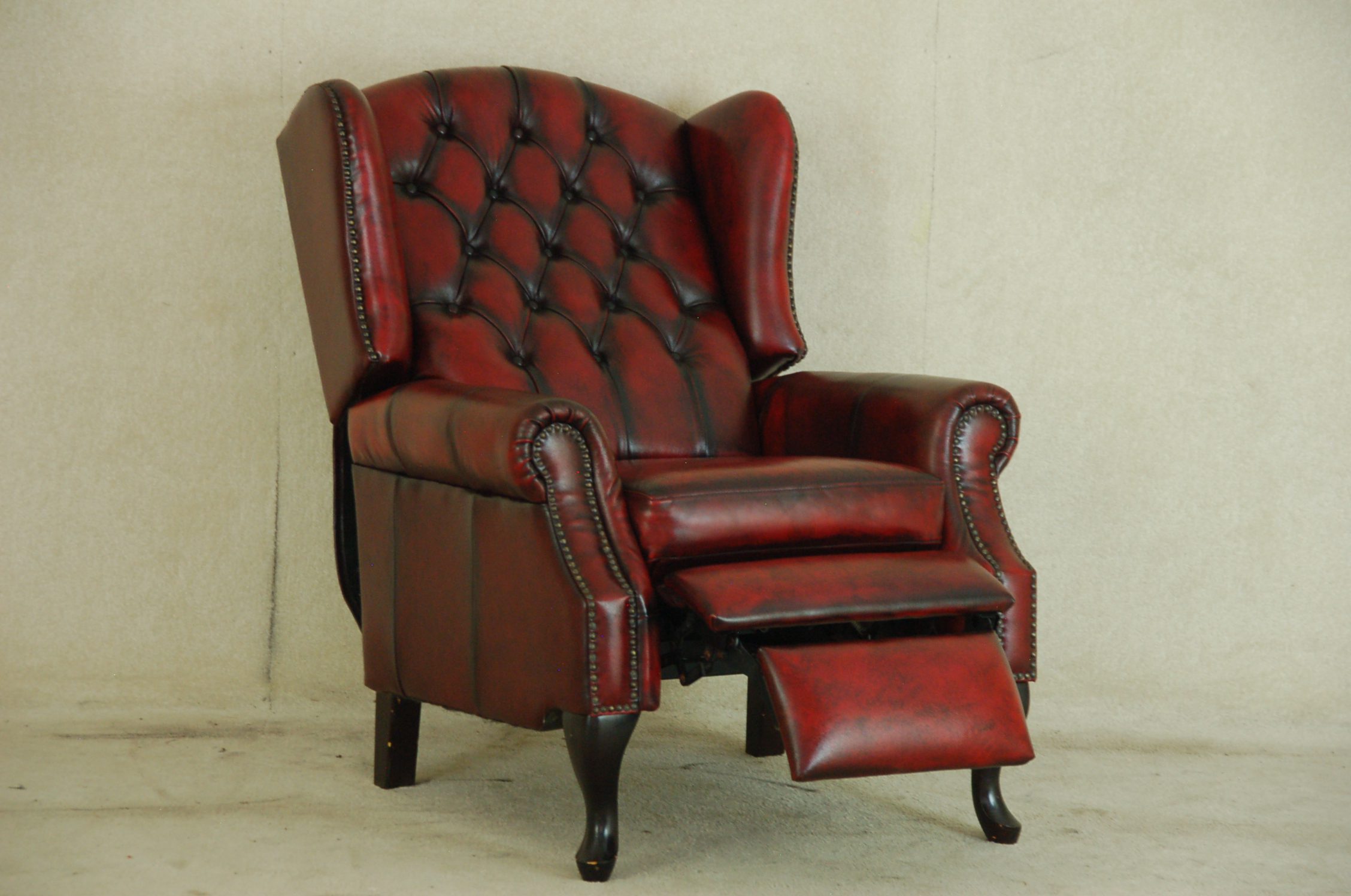 rode gebruikte chesterfield relax stoel