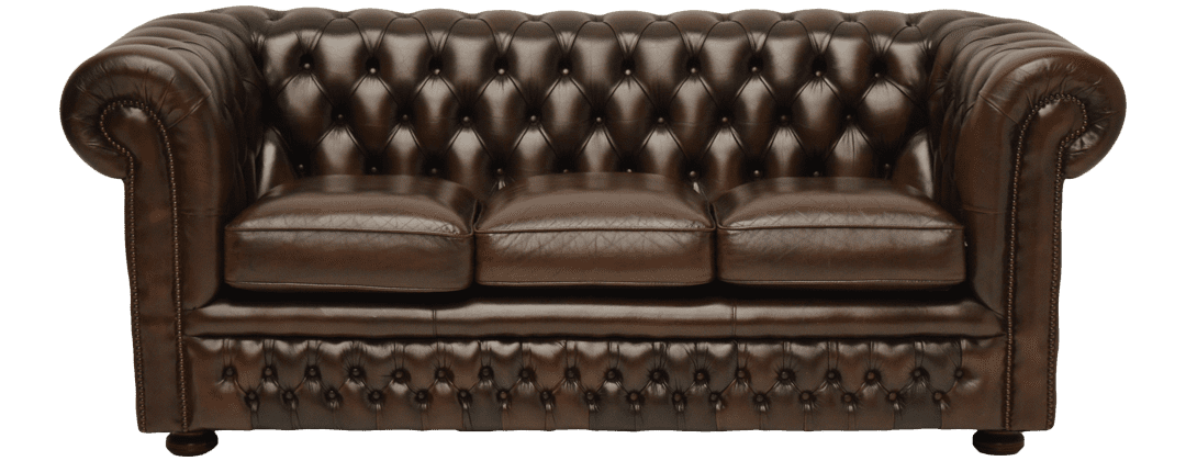 3 zits chesterfield in ant. Brown