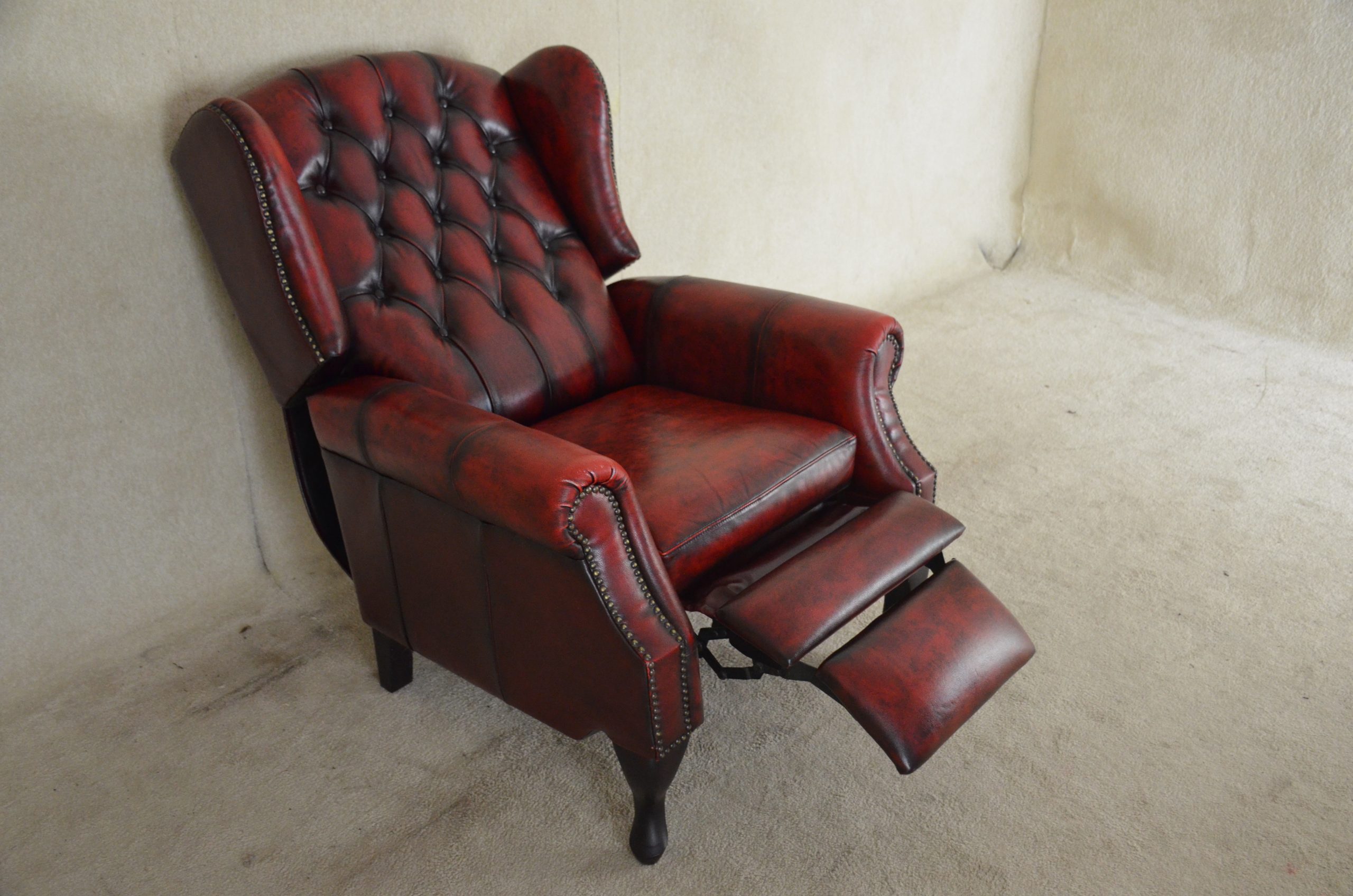 high back relaxfauteuil occasion in antique red