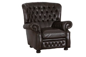 oer chesterfield high back chair in antique brown