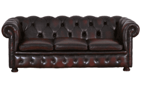 3 zits kleine chesterfield occasion in antique red