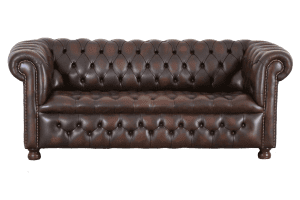 3+1+1 Chesterfield Buttoned Seat in ant. Brown