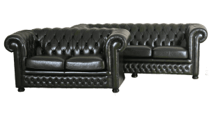 groene gebruikte chesterfield set