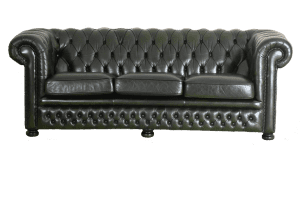 Ontdek deze elegante Chesterfield set met een curved-back. Stevige rugleuning, medium harde zit en nieuw leer op de zitkussens.