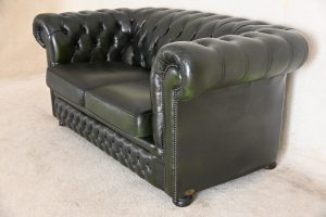 groene gebruikte chesterfield set