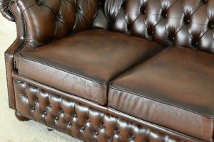 gebruikte 3 zits chesterfield in het bruin