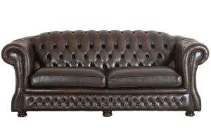 Gebruikte chesterfield driezits met hogere rug