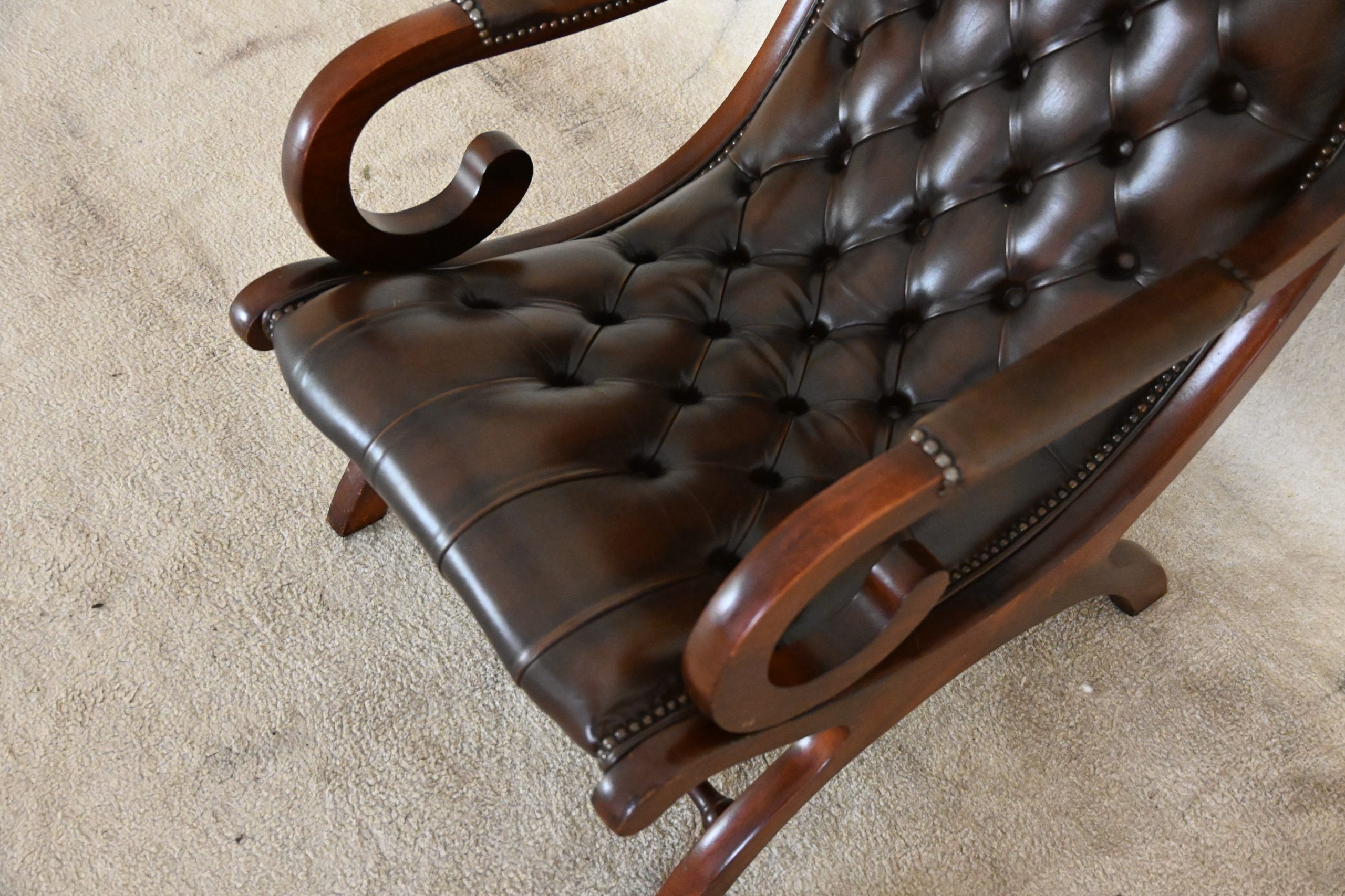 gebruikte chesterfield slipper chair