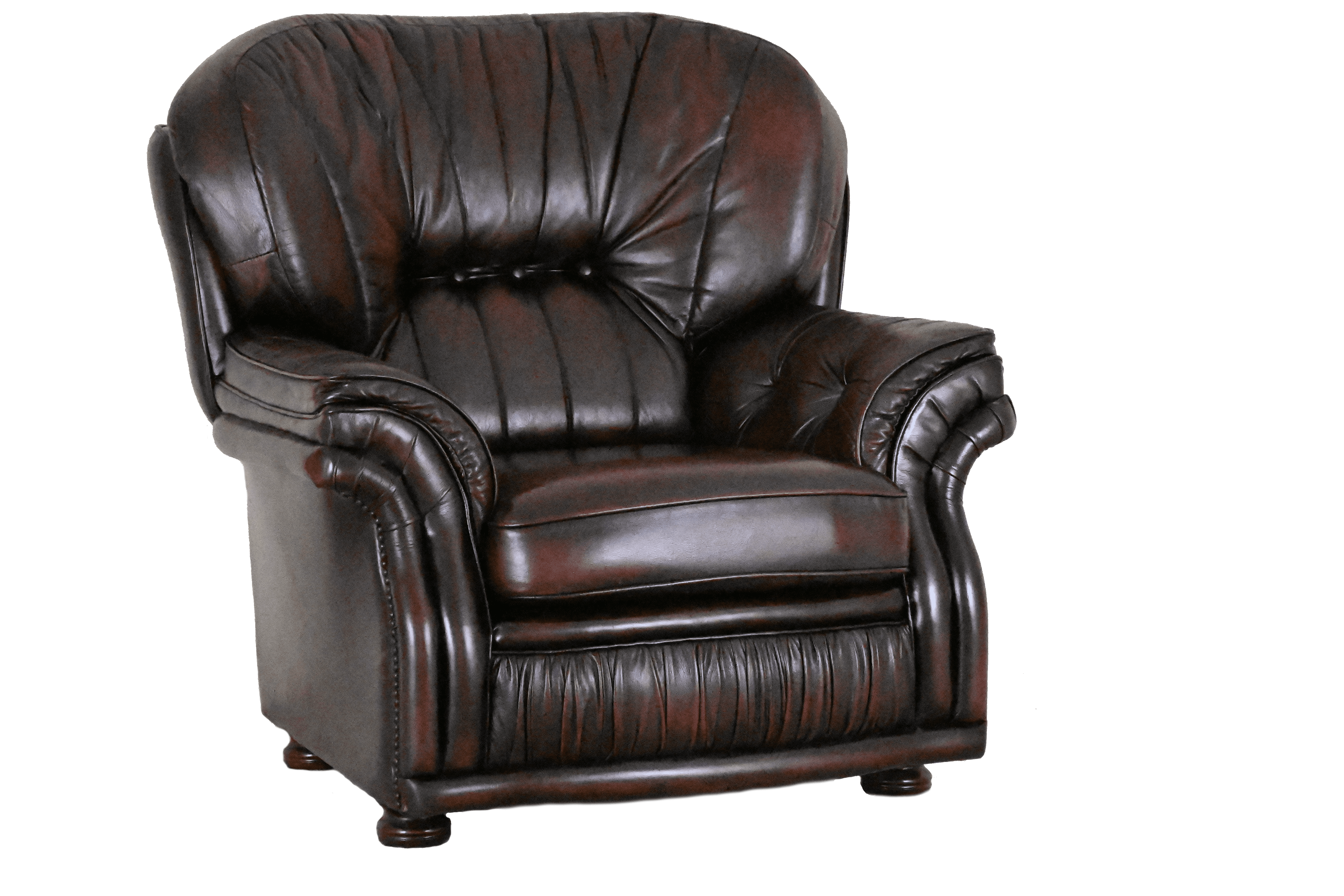 Gebruikte hoge Chesterfield fauteuil