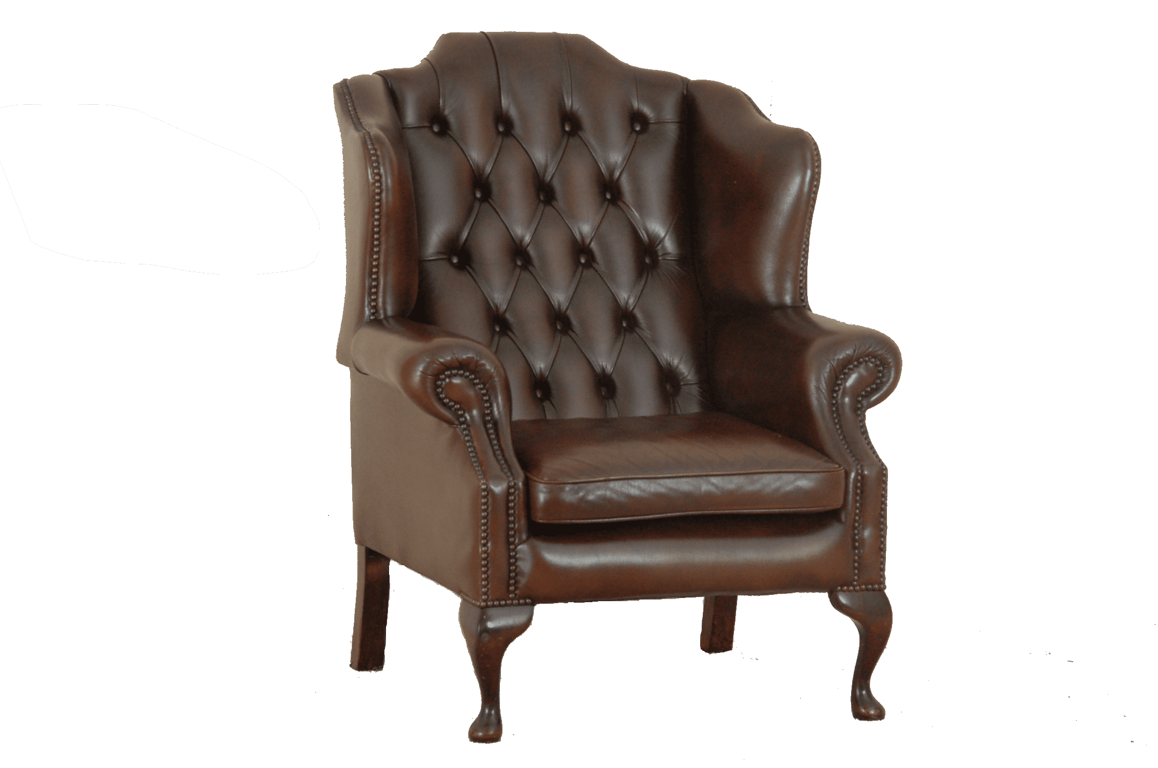 Mooie gebruikte Chesterfield highback chair