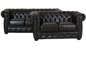 gebruikte 3+2 chesterfield combinatie set