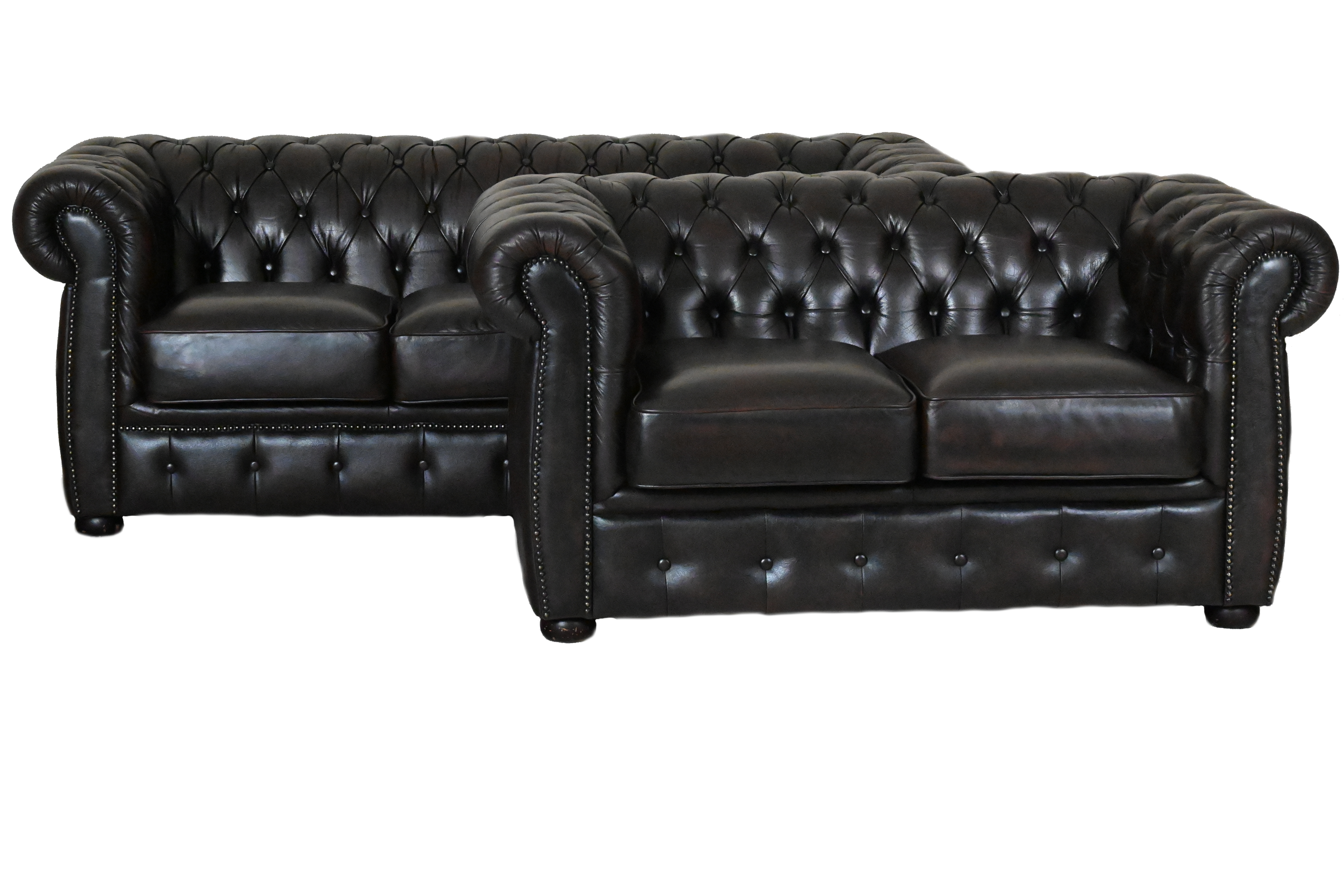 gebruikte 3+2 chesterfield combinatie set