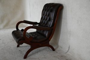 gebruikte slipper stand chair Engelse chesterfield