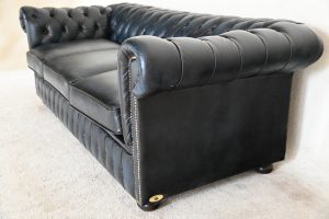 kleinere 3 zits chesterfield in antique blue