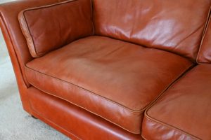 gebruikte drie zits bank in chesterfield leer met garantie