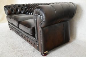 3 zits full size chesterfield in antique brown