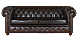 gebruikte full size chesterfield driezits bank