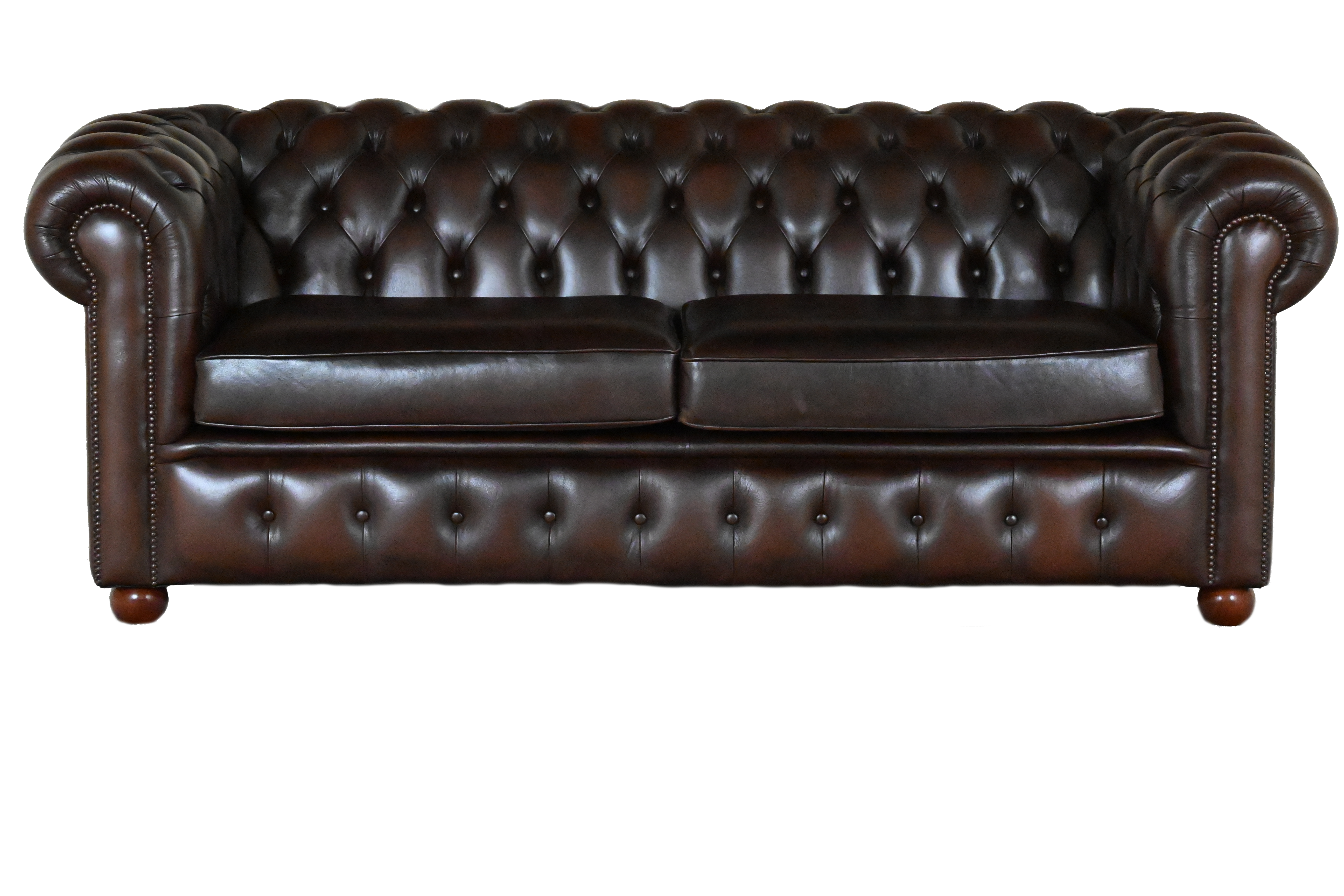 gebruikte full size chesterfield driezits bank