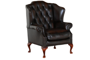 high back chair flatwing occasion in antique brown
