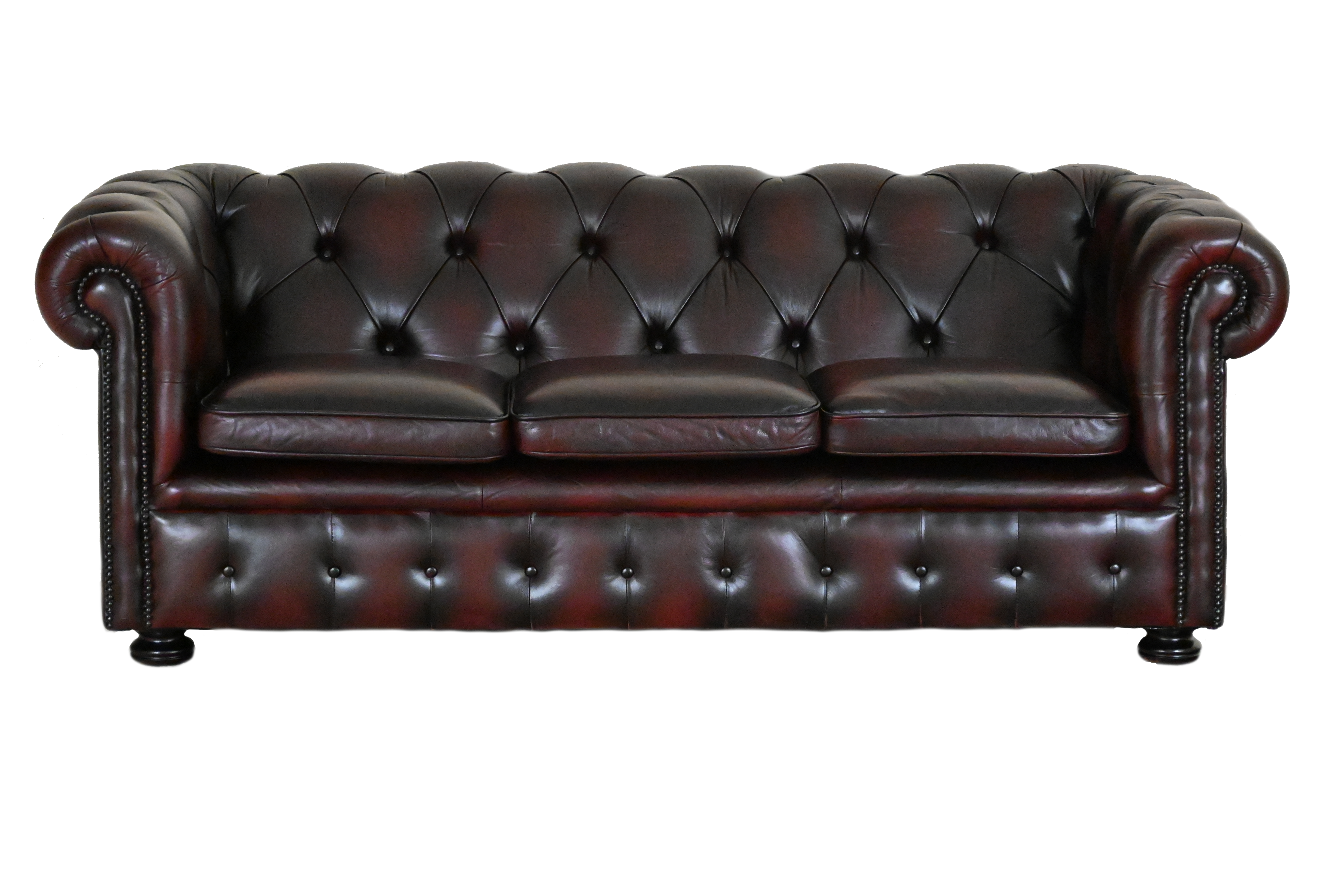 kleine gebruikte drie zits chesterfield bank