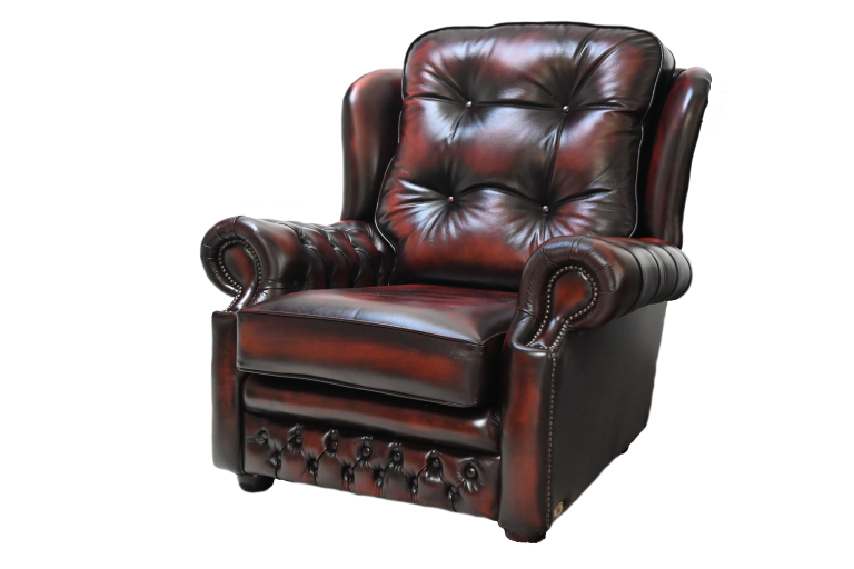 Sandringham toonkamermodel hoge chesterfield oorfauteuil