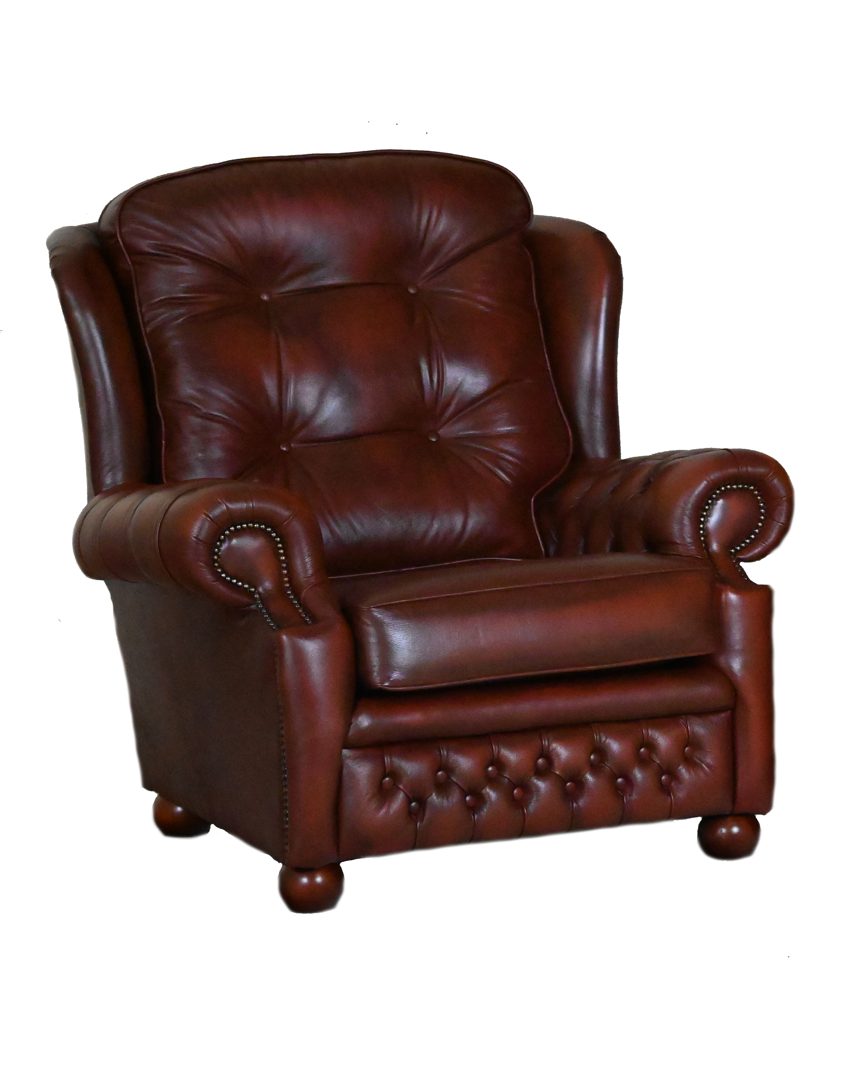 comfortabele hoge chesterfield oorfauteuil gebruikt