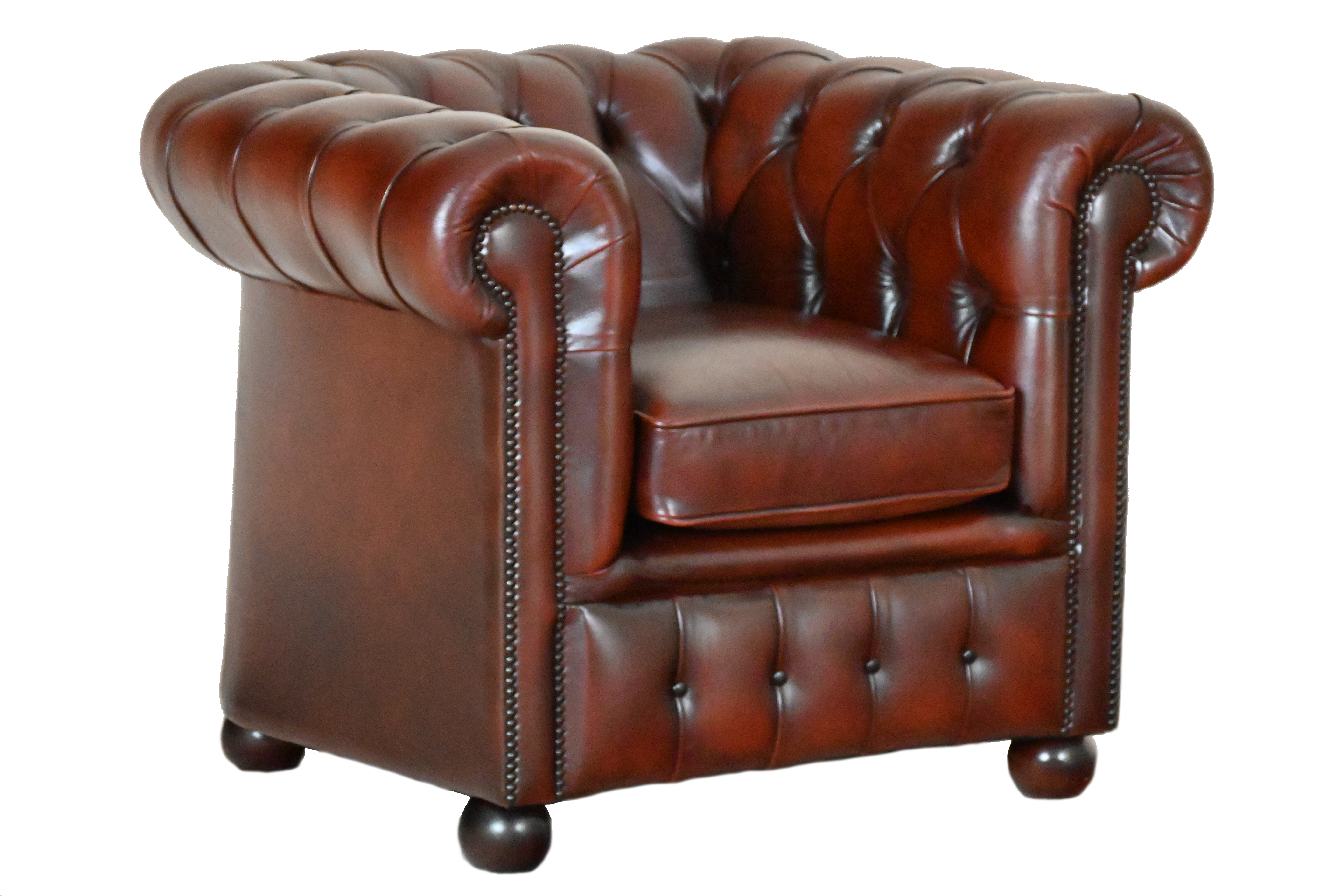 kleine gebruikte chesterfield low back chair stoel