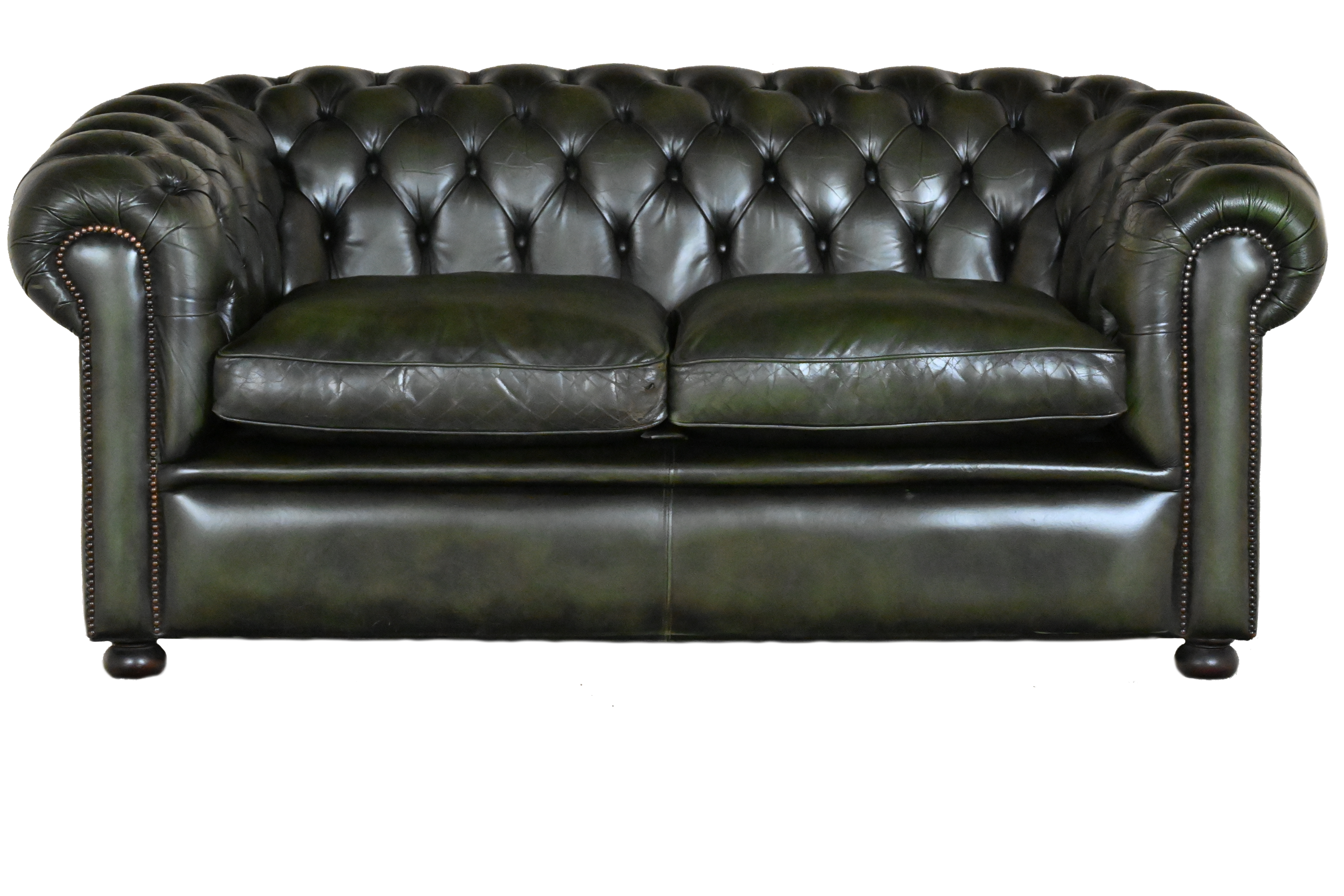 Vintage chesterfield tweezits bankje