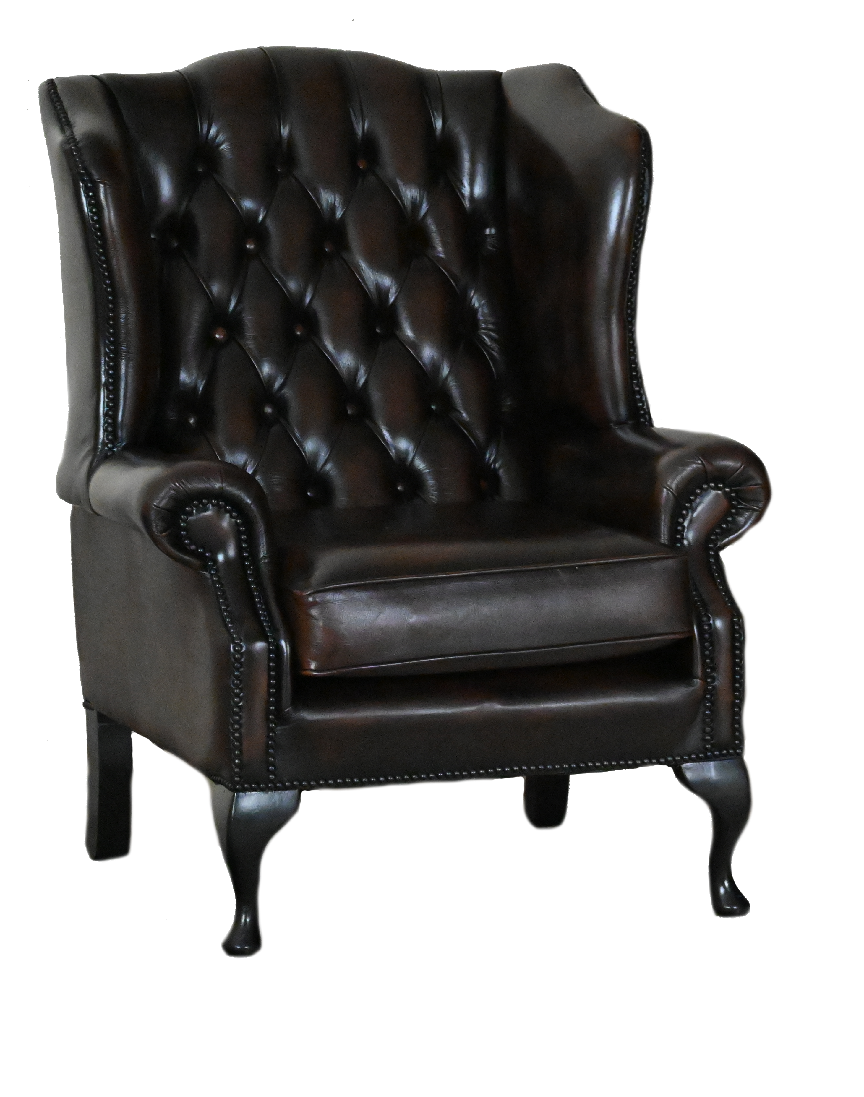 Flatwing Chesterfield oorfauteuil met medium zitcomfort in klassieke stijl #245119 of 20.